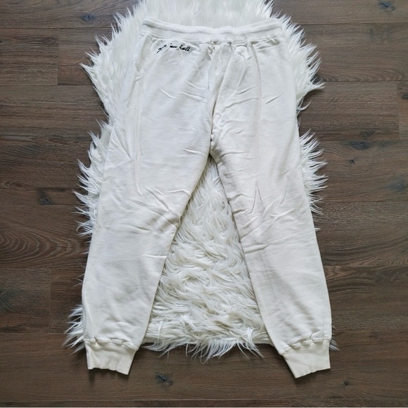 Fletch Embroidered White Jogger Sweatpants - Picture 4 of 4